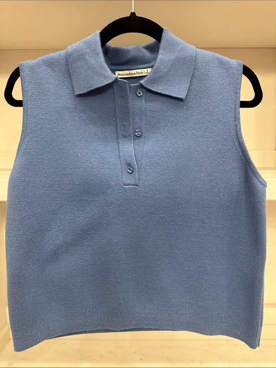 Abercrombie & Fitch Tops - Abercrombie & Fitch small Sleeveless Knit Polo in Light Periwinkle.  New